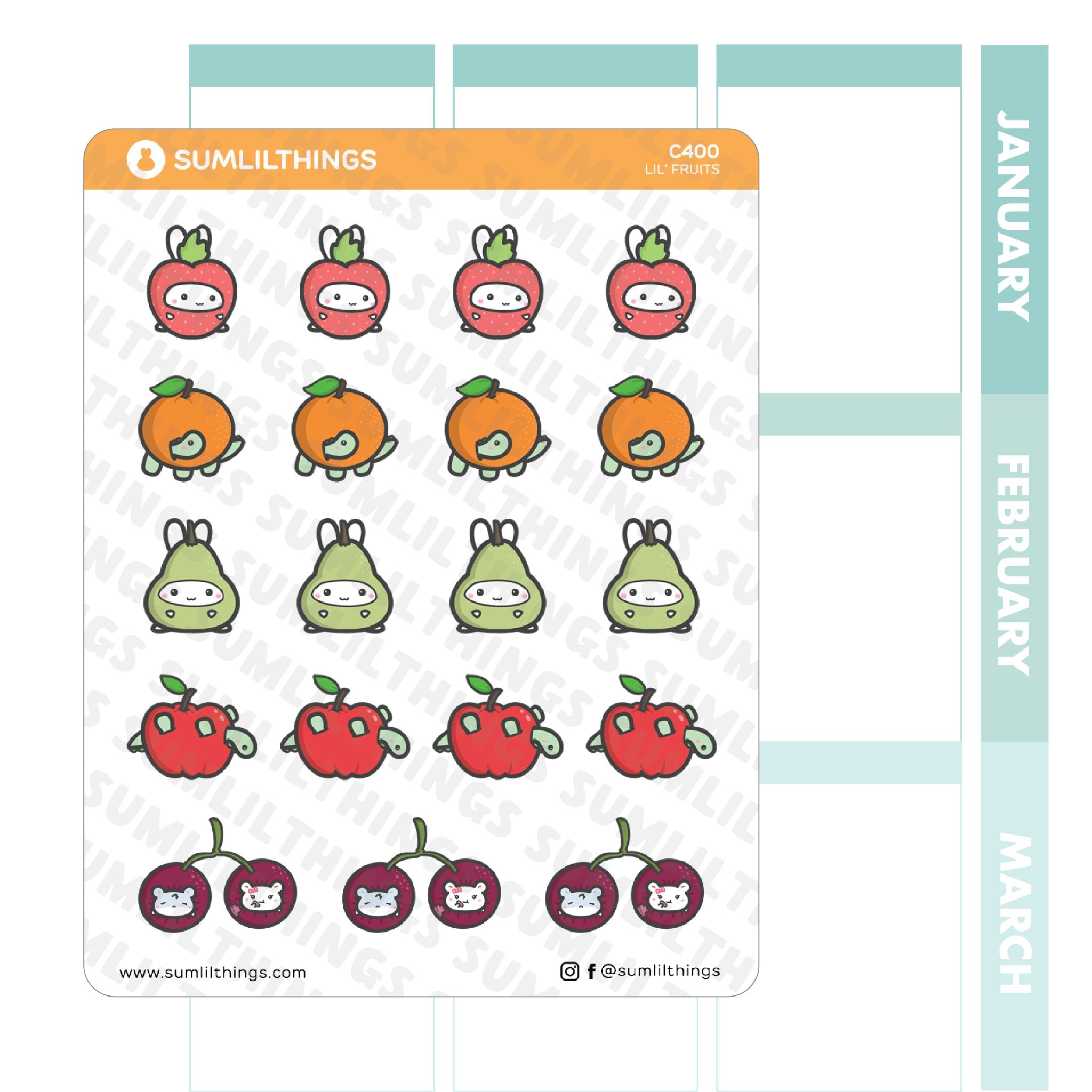 Lil&#39; Fruits Stickers - SumLilThings