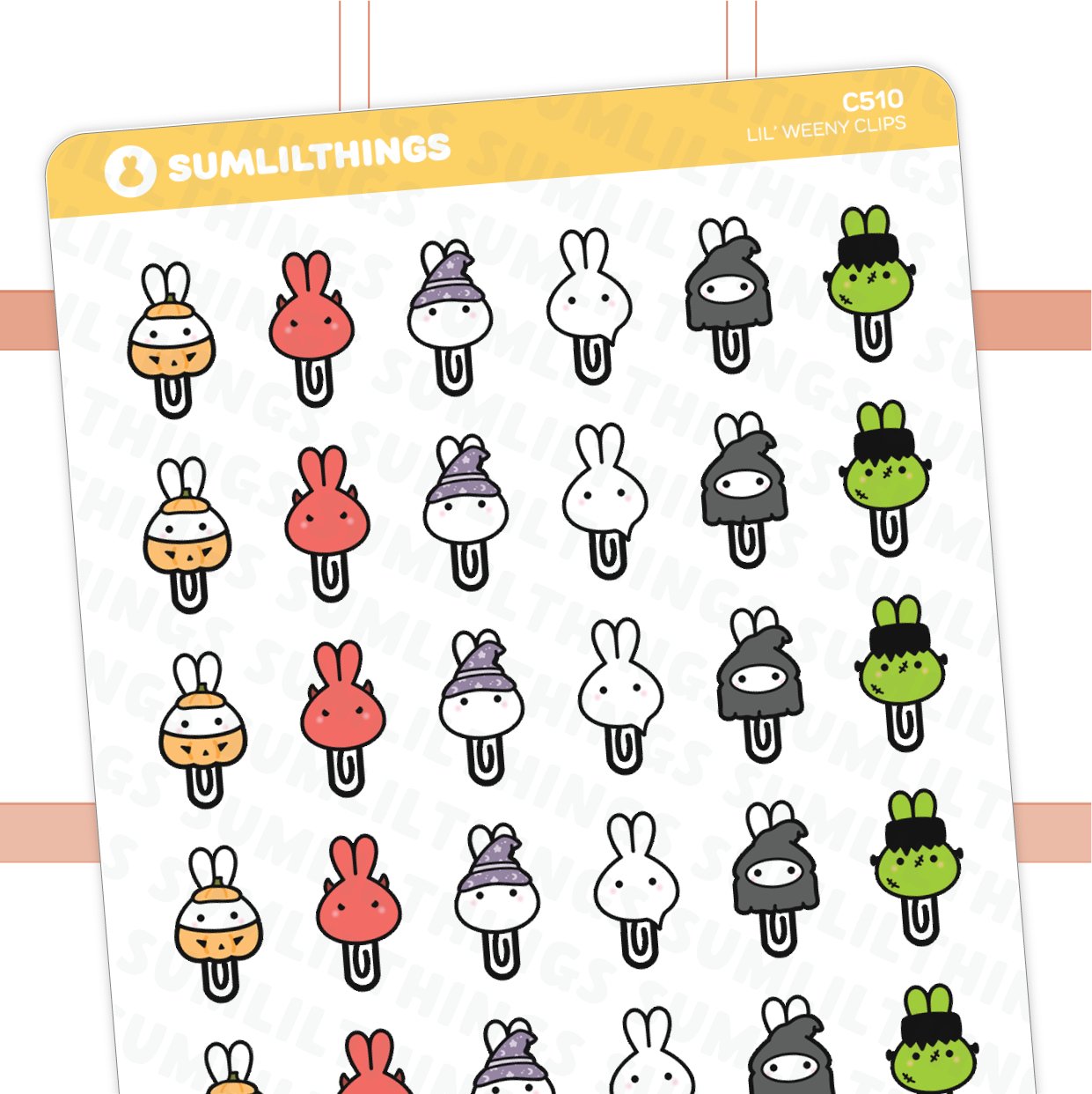 Lil&#39; Halloween Paperclips Stickers - SumLilThings