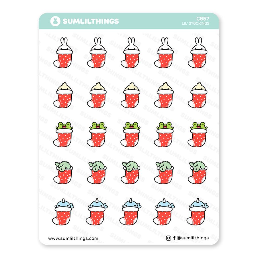 LIl' Holiday Stockings Stickers - SumLilThings