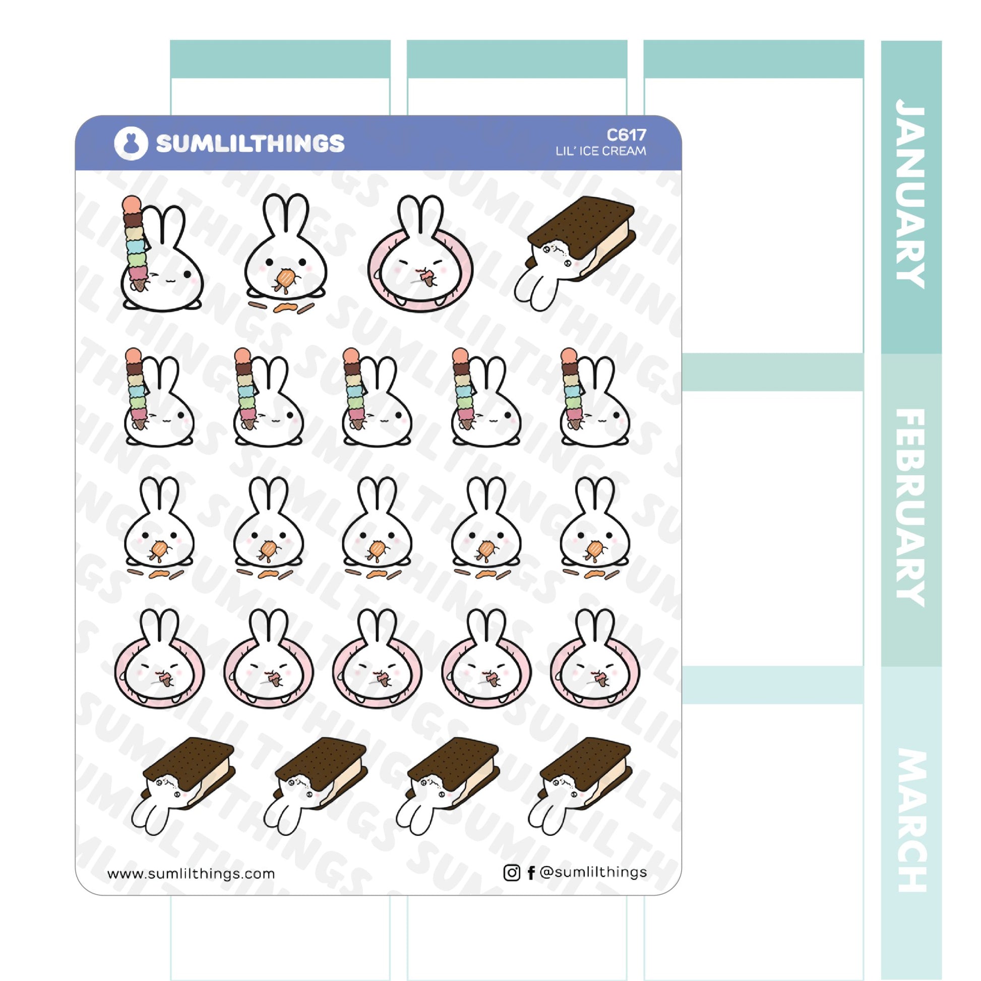 Lil' Ice Cream Stickers - SumLilThings