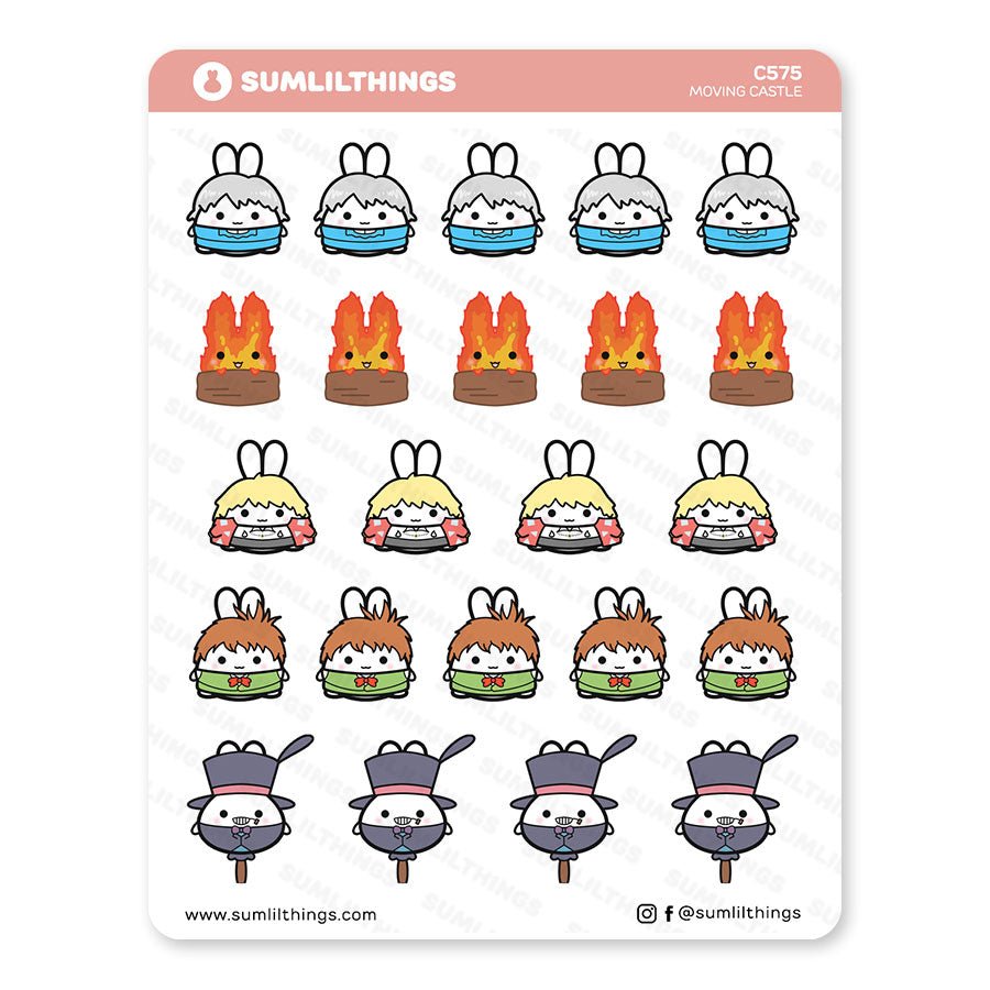 Lil&#39; Moving Castle Stickers - SumLilThings