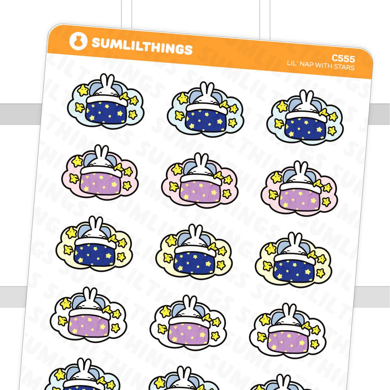 Lil' Nap with Stars Stickers - SumLilThings