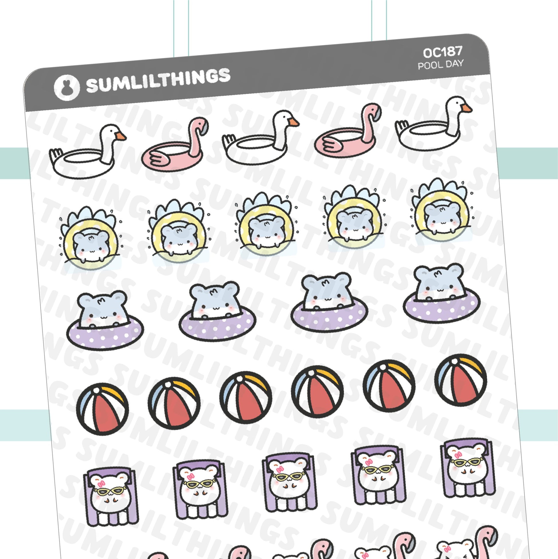 Lil' Pool Day Stickers - SumLilThings