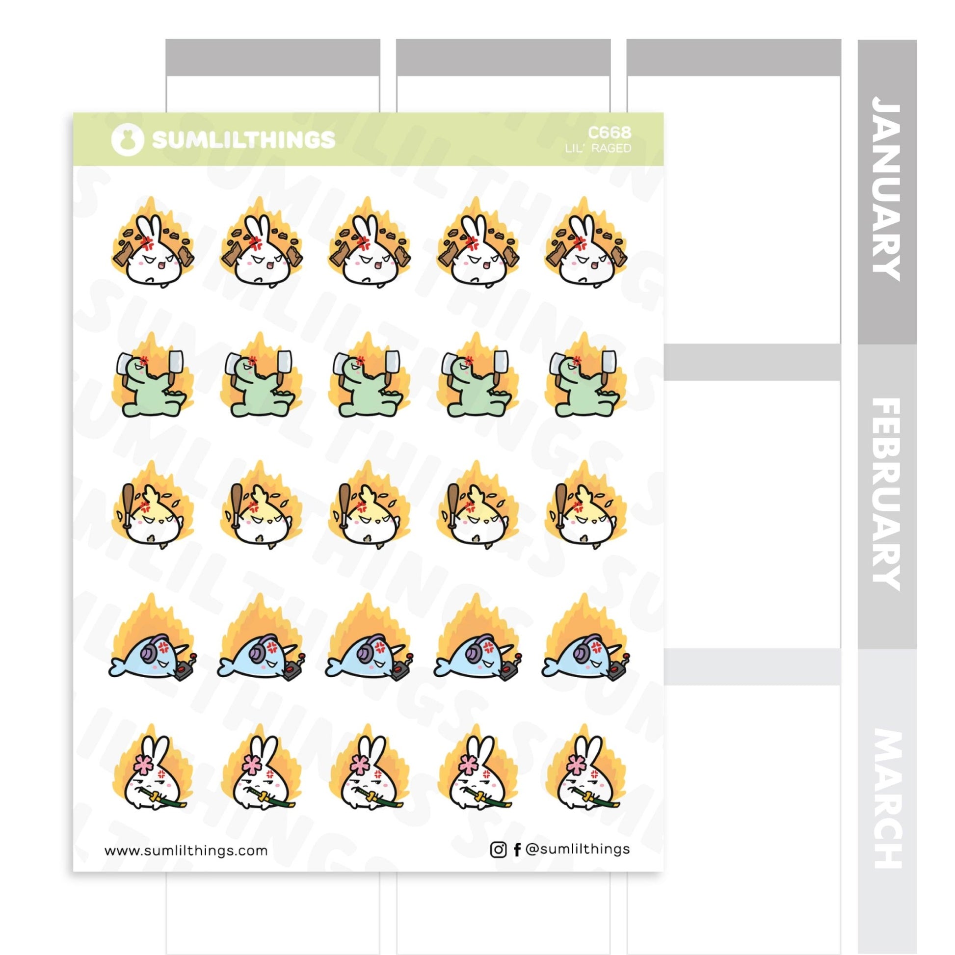 Lil' Raged Stickers - SumLilThings