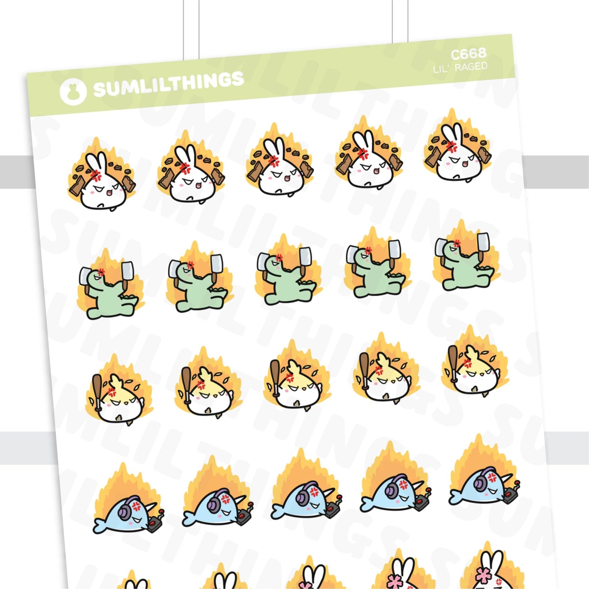 Lil' Raged Stickers - SumLilThings
