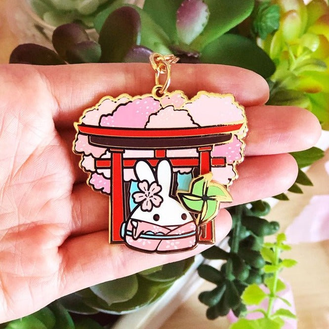 Lil' Sakura Petals - Pinwheel Keychain (Interactive Spinner) - SumLilThings