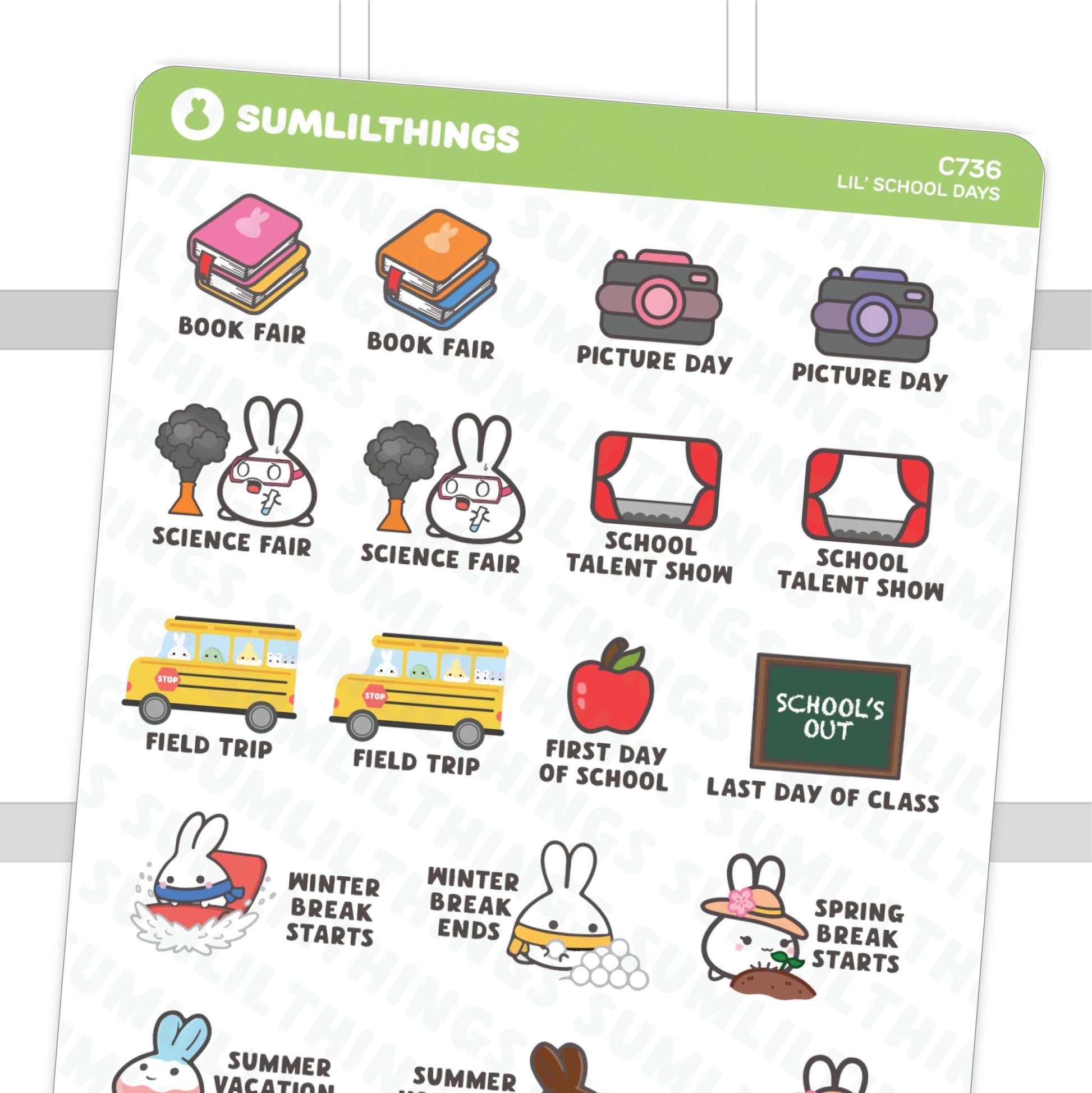 Lil' School Days Stickers - SumLilThings