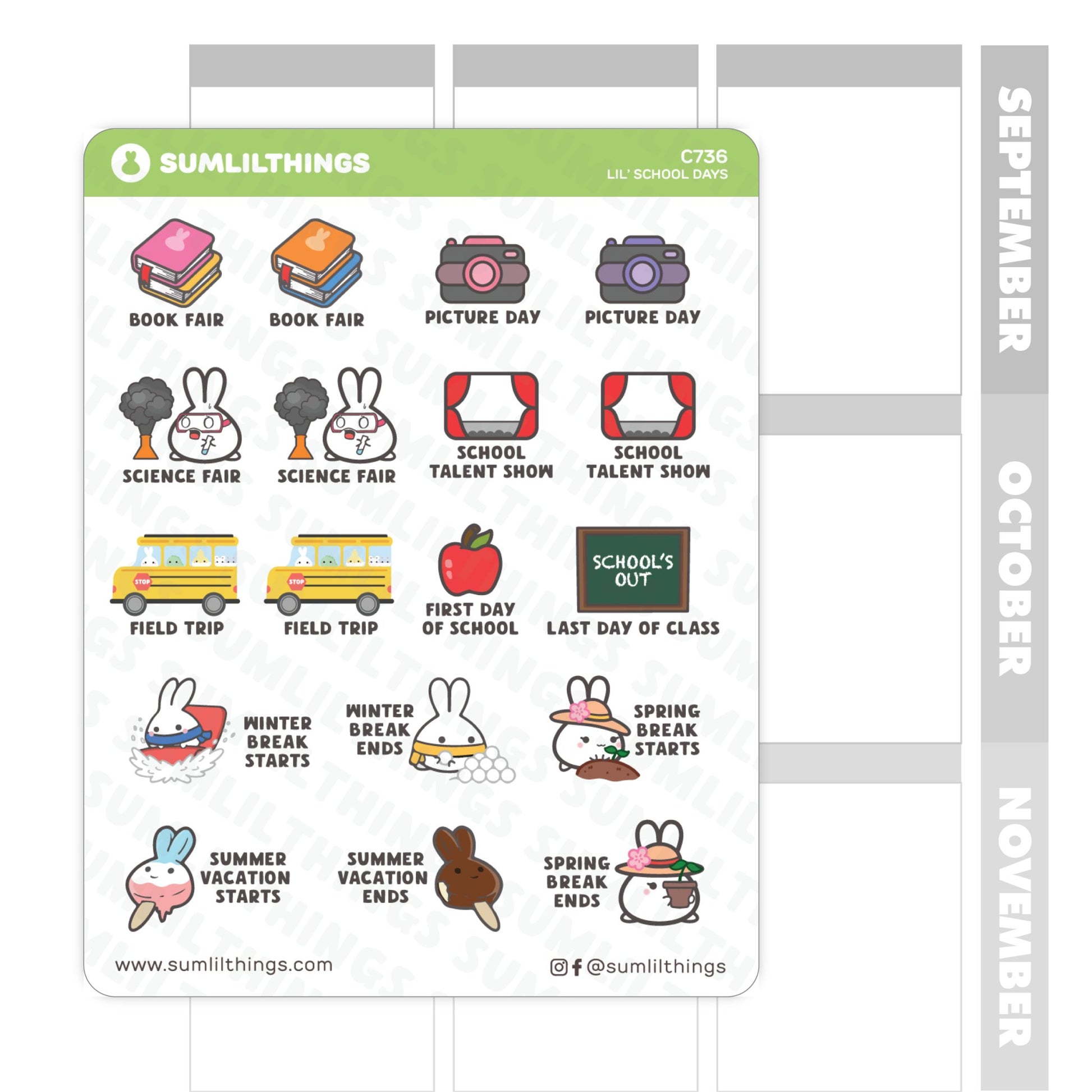 Lil' School Days Stickers - SumLilThings