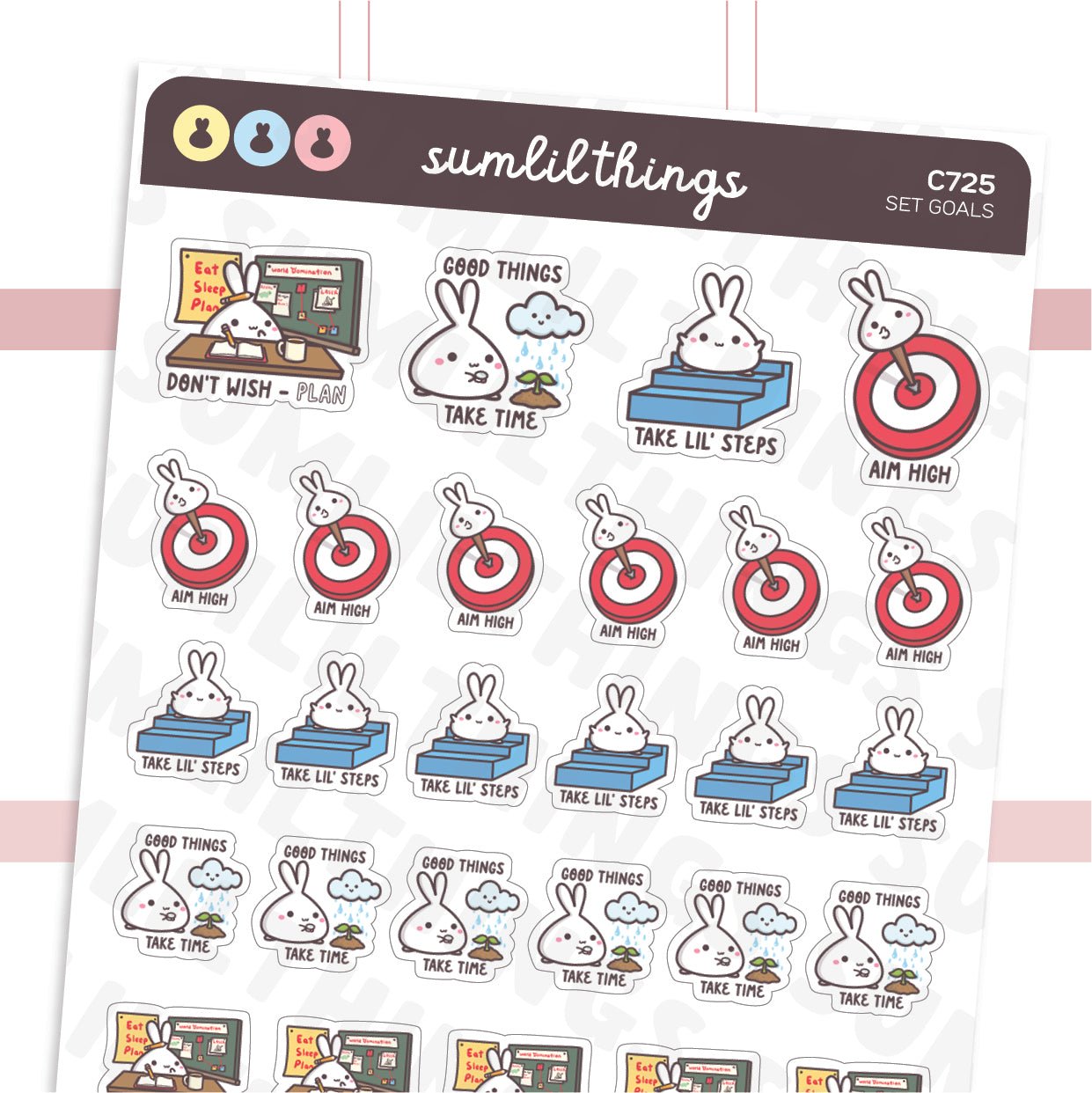 Lil' Set Goals Stickers - SumLilThings