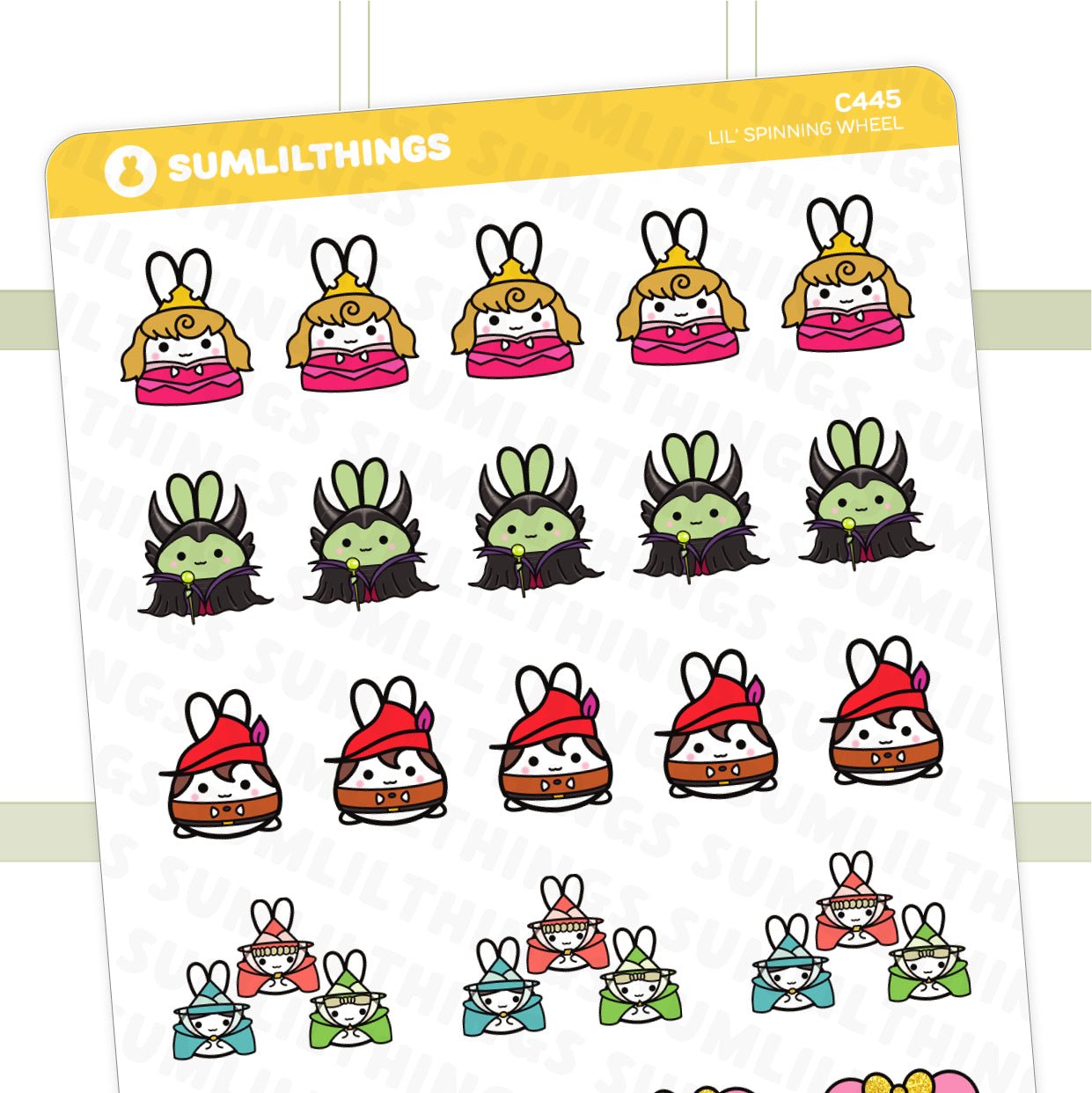 Lil' Spinning Wheel Stickers - SumLilThings