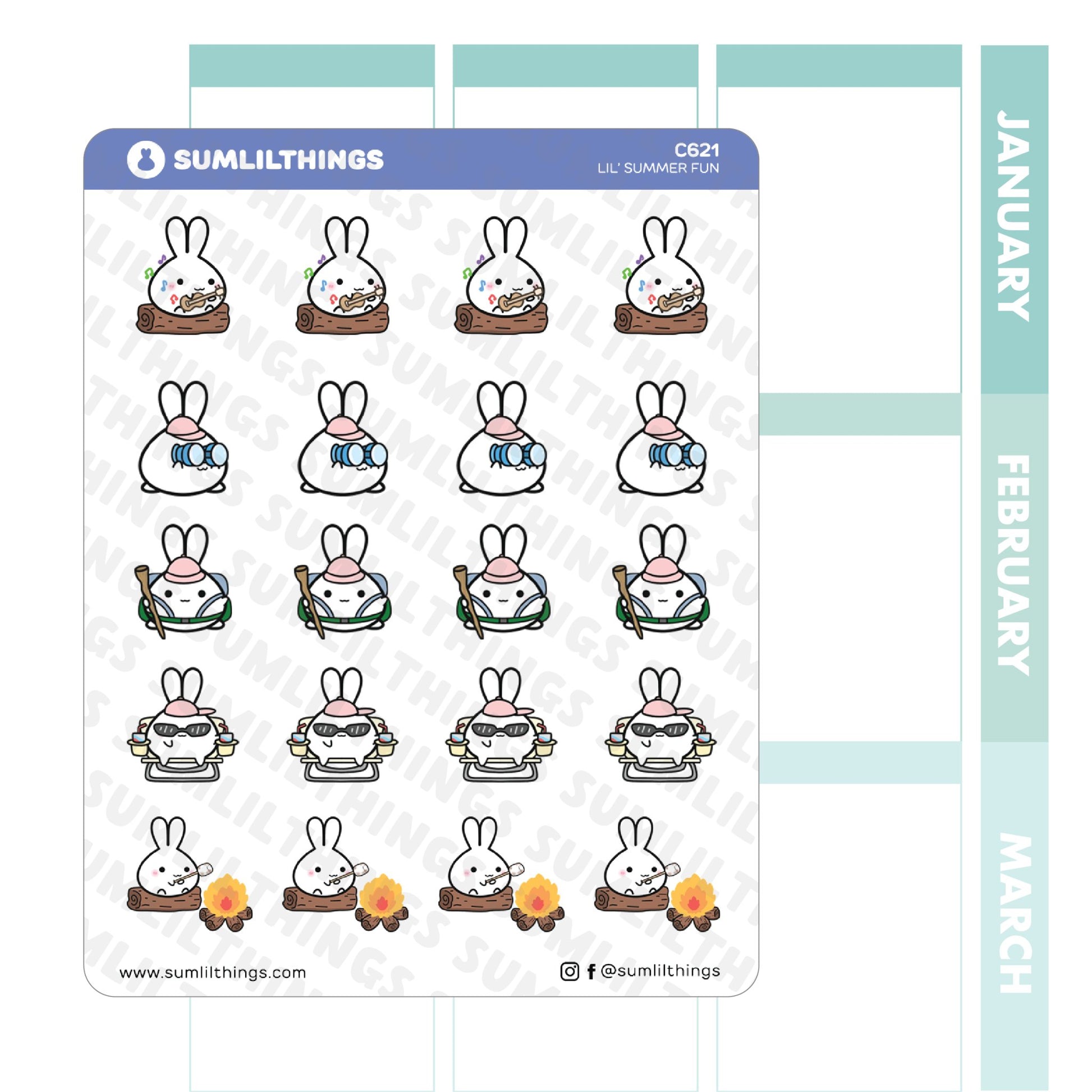 Lil' Summer Fun Stickers - SumLilThings