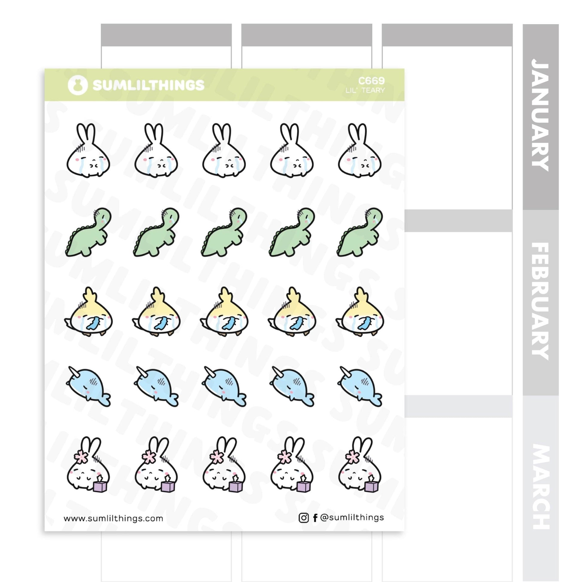 Lil' Teary Stickers - SumLilThings