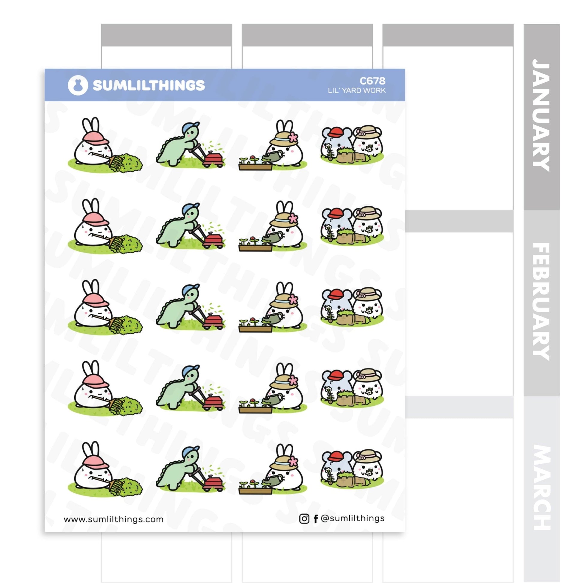 Lil' Yard Work Stickers - SumLilThings