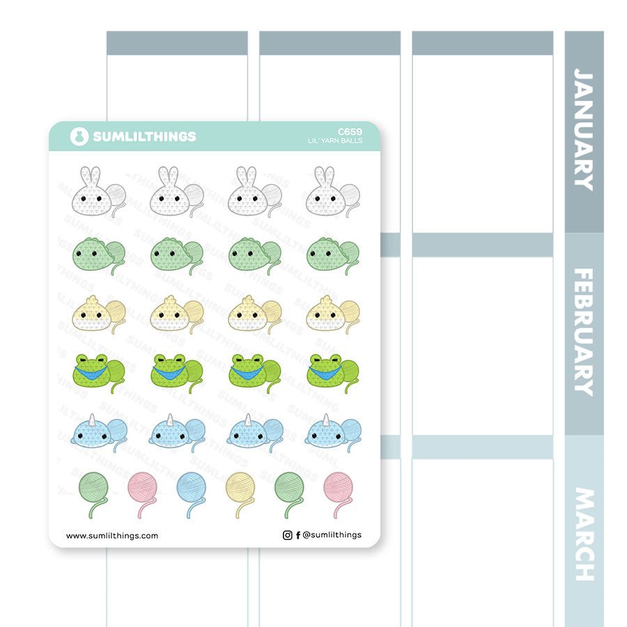 Lil' Yarn Balls Stickers - SumLilThings