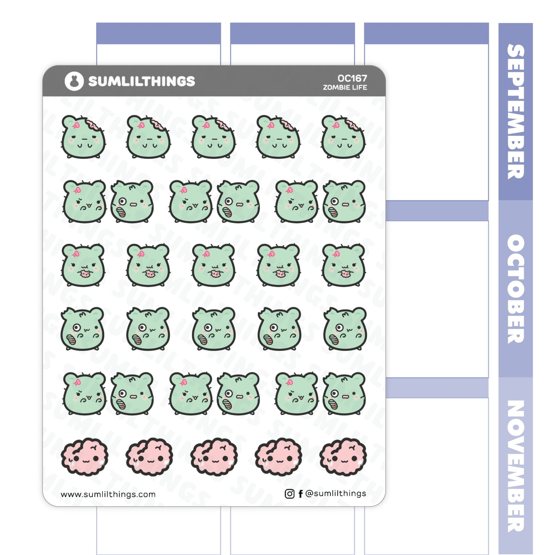 Lil' Zombie Life Stickers - SumLilThings