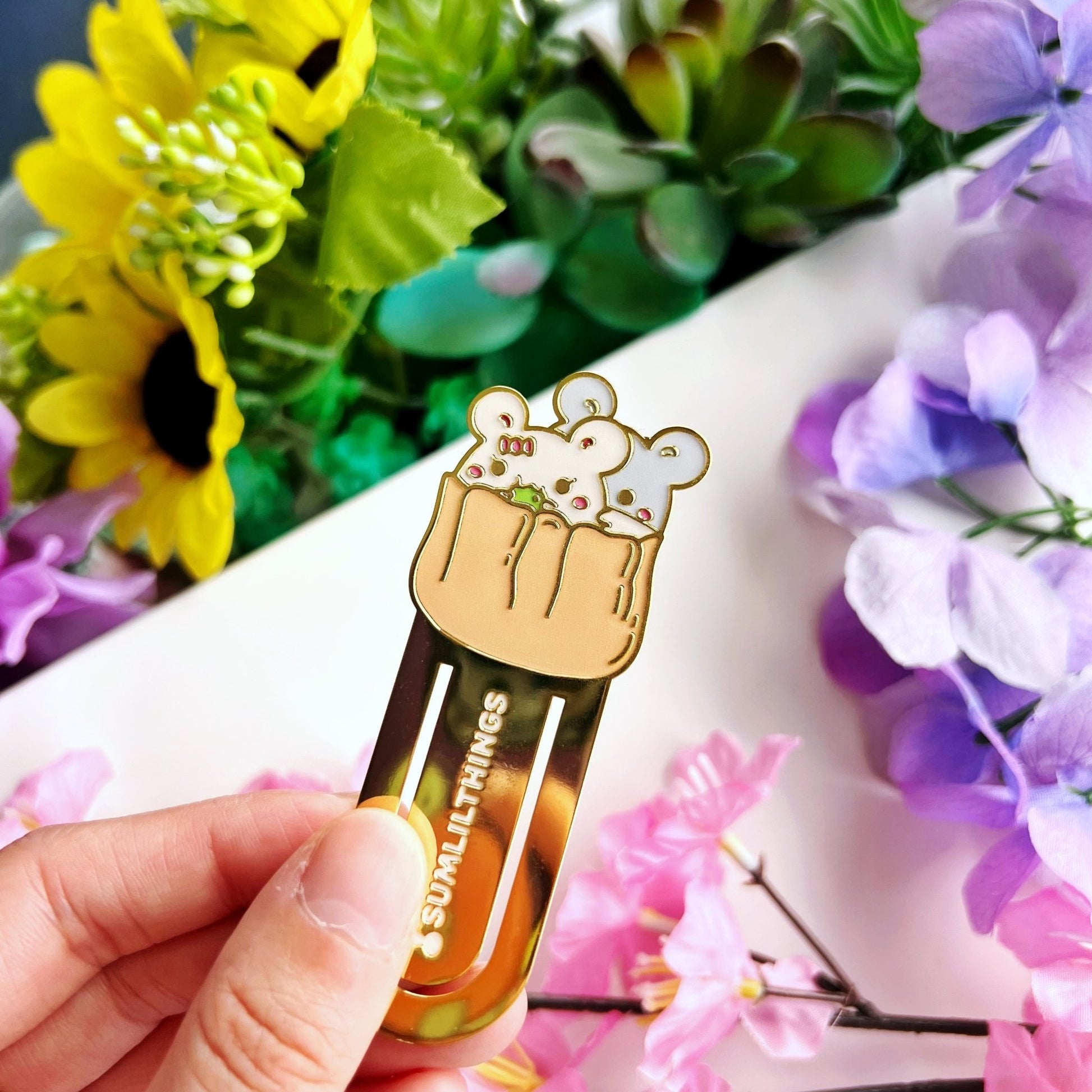 Metal Bookmark - Shumai Oatmeal & Cinnamon - SumLilThings