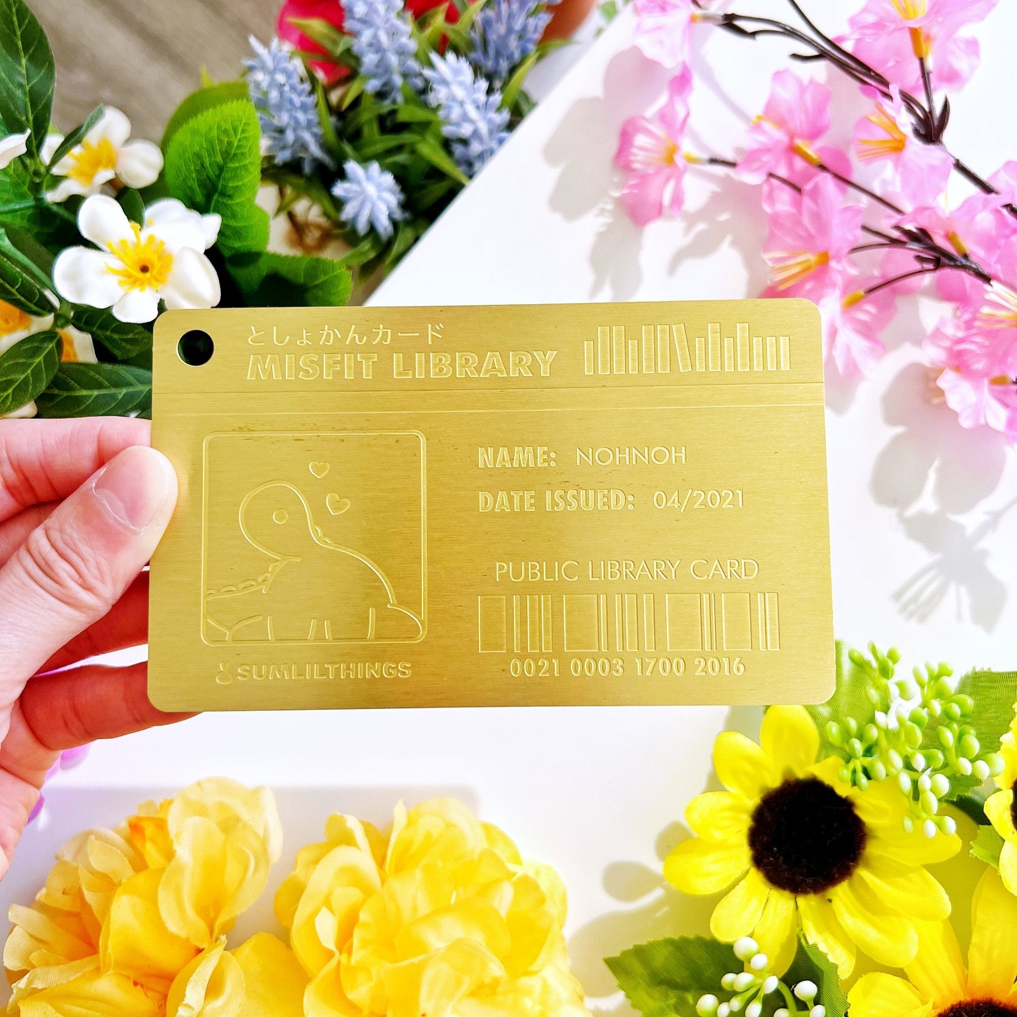 Metal Washi Cutter - Nohnoh's Library Card (Jumbo Size) - SumLilThings