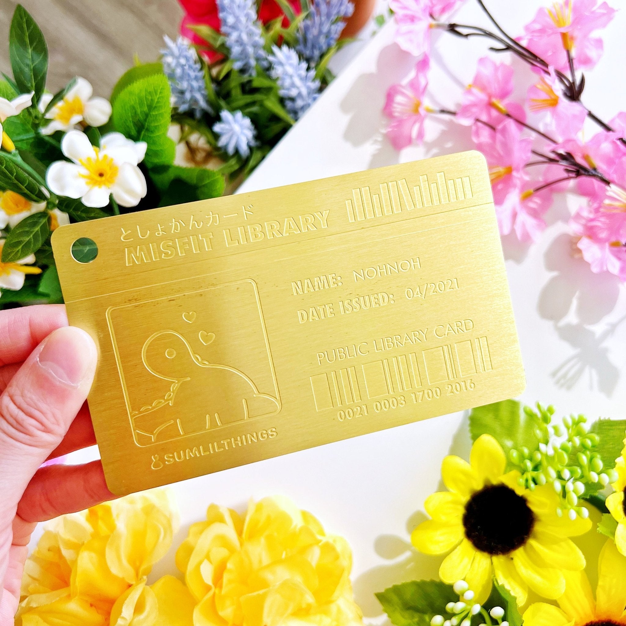 Metal Washi Cutter - Nohnoh&#39;s Library Card (Jumbo Size) - SumLilThings