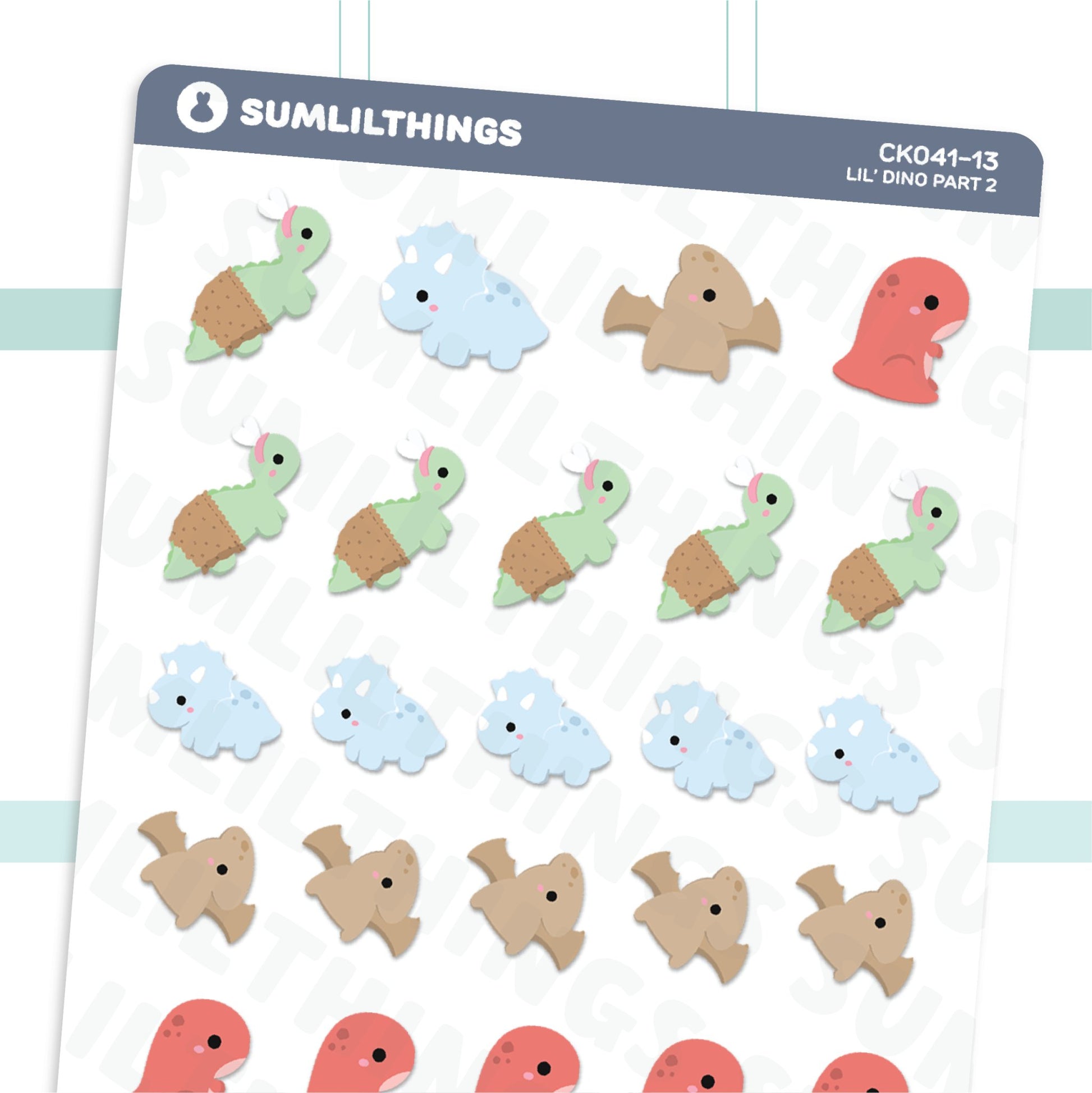 More Lil' Dino Stickers - SumLilThings