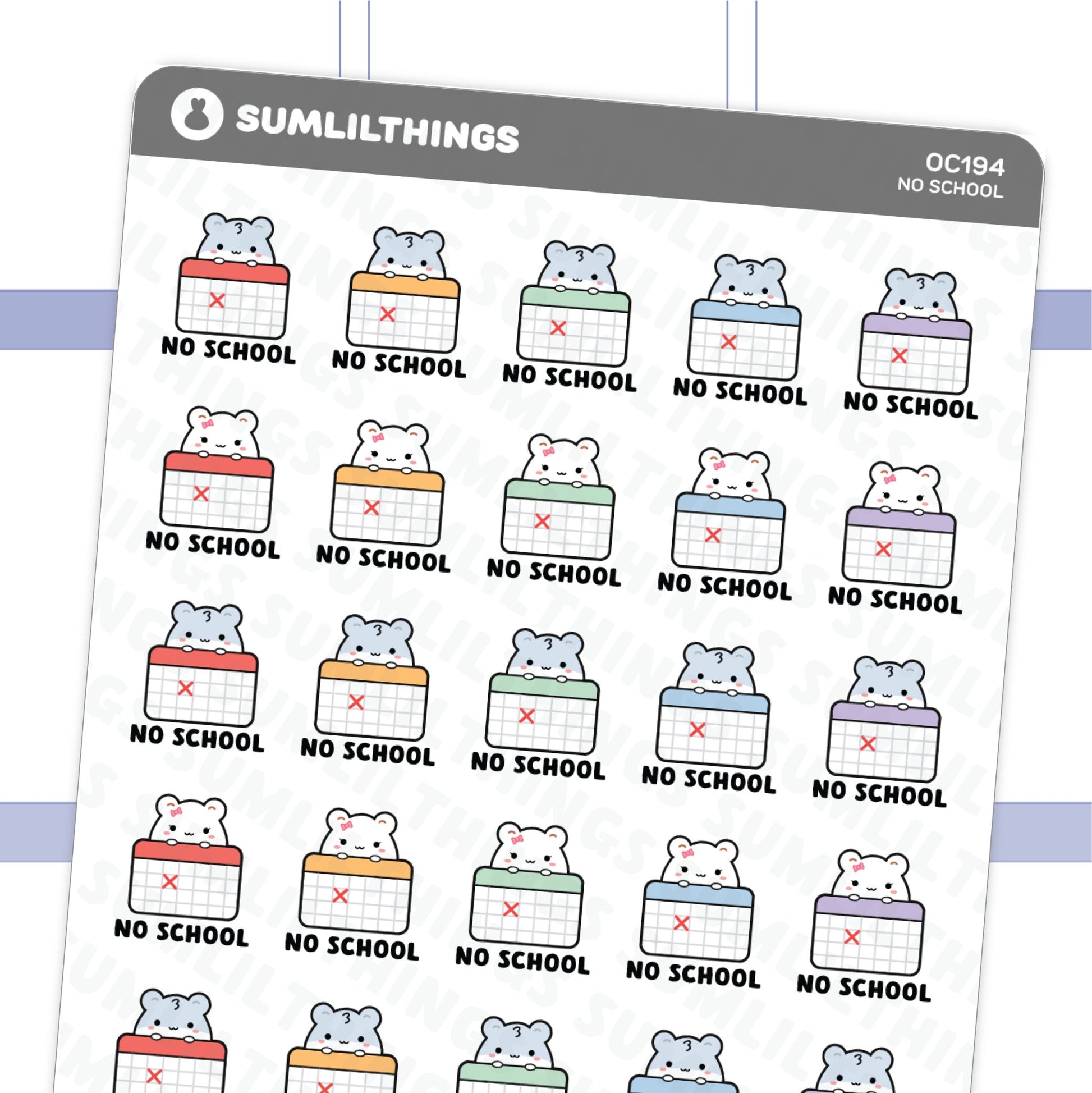 No School Stickers - SumLilThings