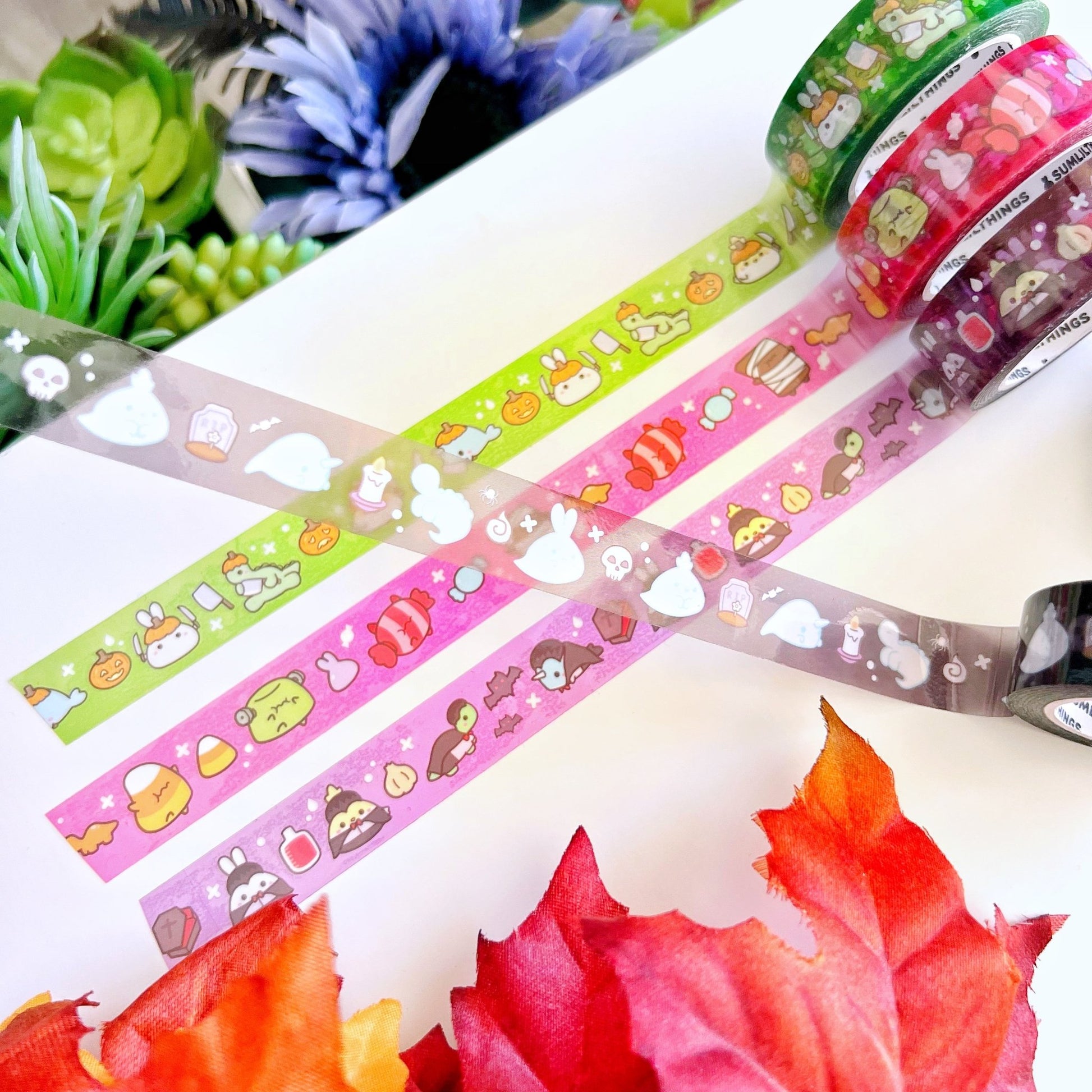 PET Clear Tape - Lil' Ghosts - Transparent - 15mm - SumLilThings