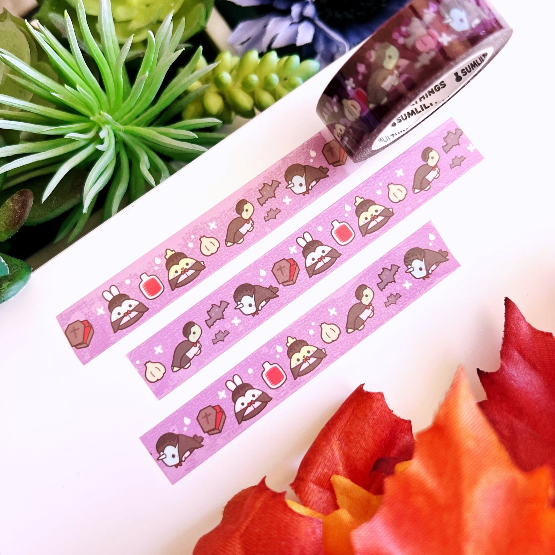 PET Clear Tape - Lil' Vampires - Transparent - 15mm - SumLilThings