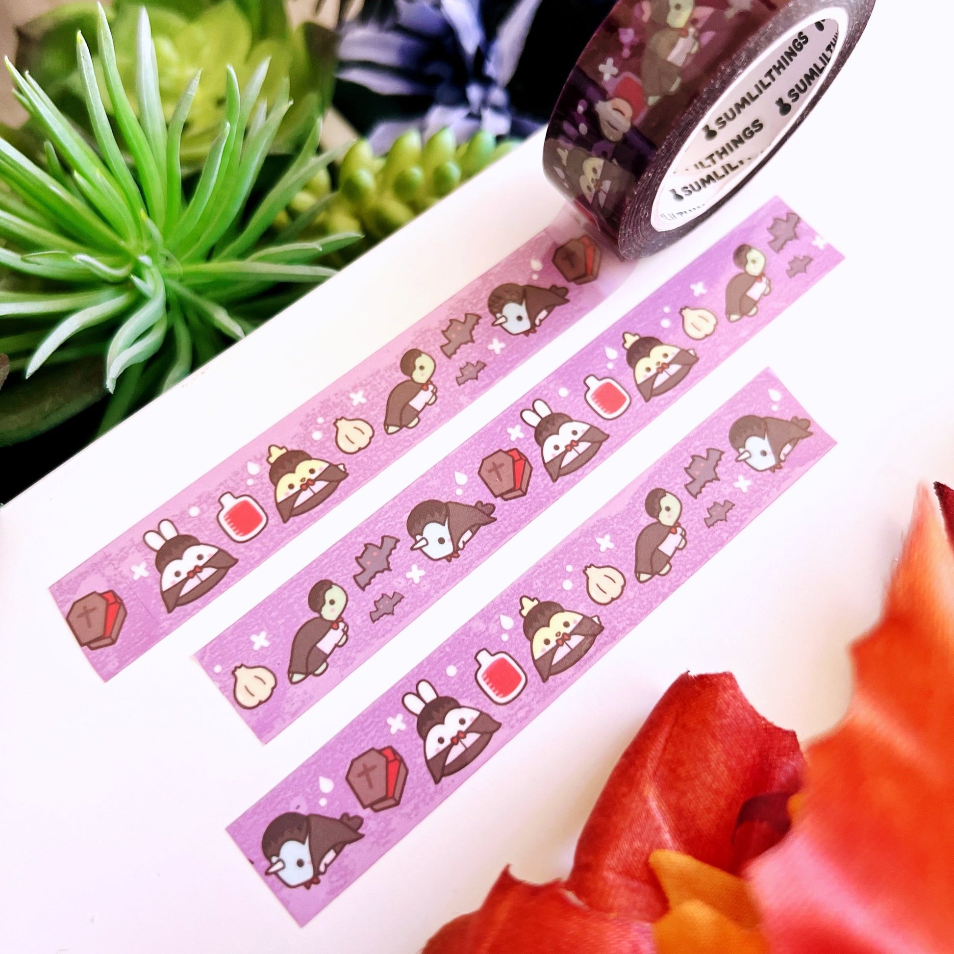 PET Clear Tape - Lil' Vampires - Transparent - 15mm - SumLilThings