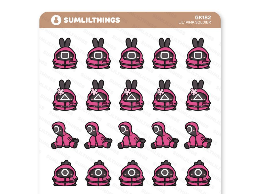 Pink Soldiers // Lil Children's Game Stickers - SumLilThings