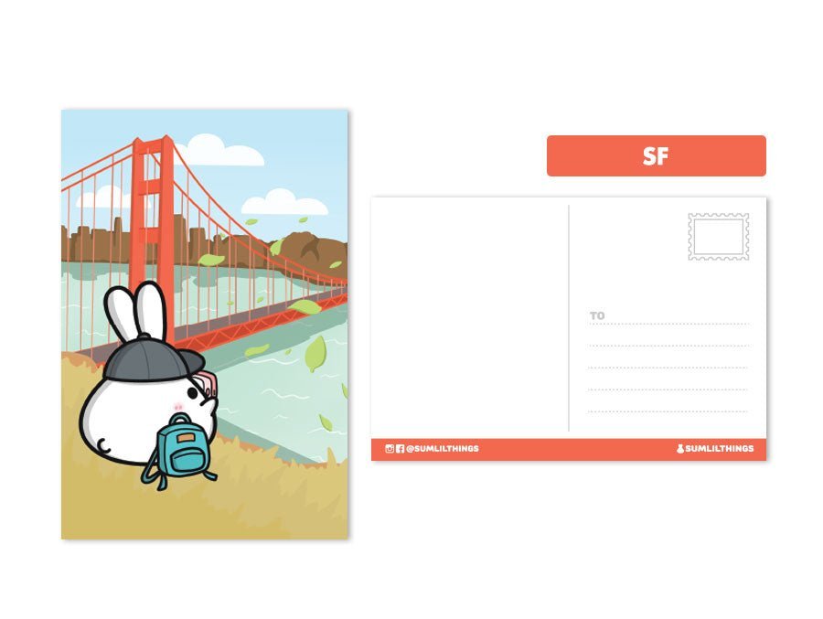 Postcard - Golden Gate Bridge of San Francisco - SumLilThings