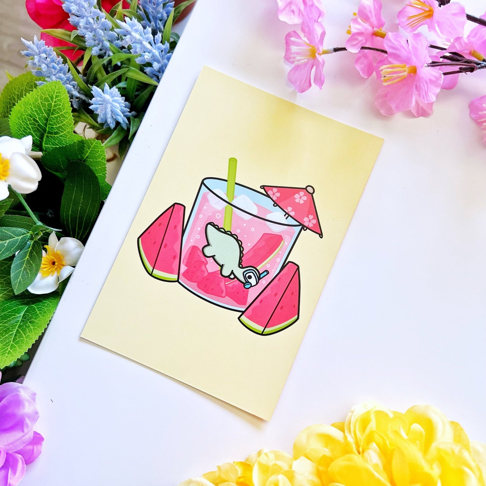 Postcard - Watermelon Soda (Nohnoh) - SumLilThings