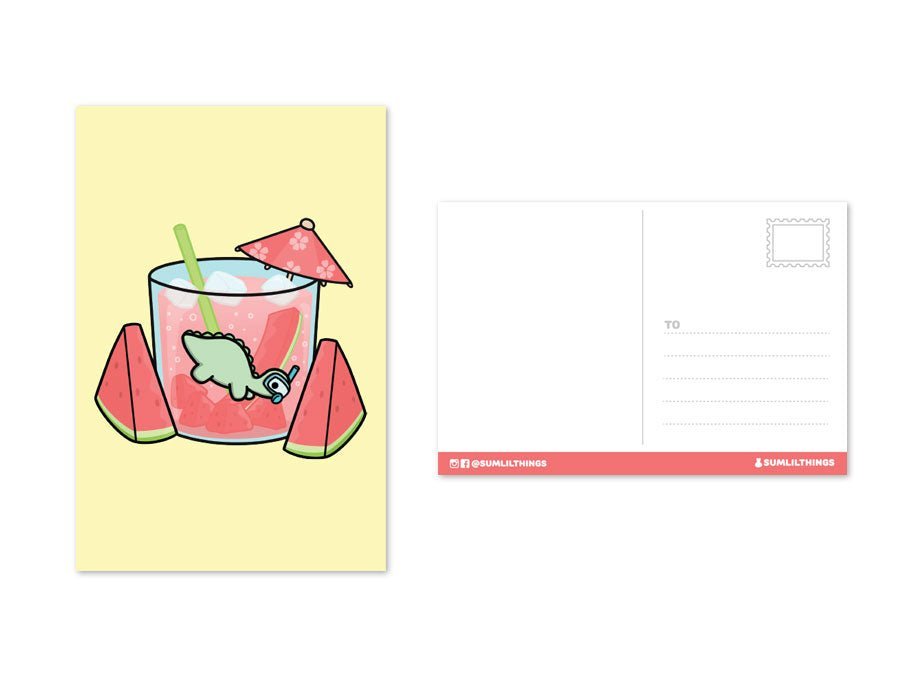 Postcard - Watermelon Soda (Nohnoh) - SumLilThings