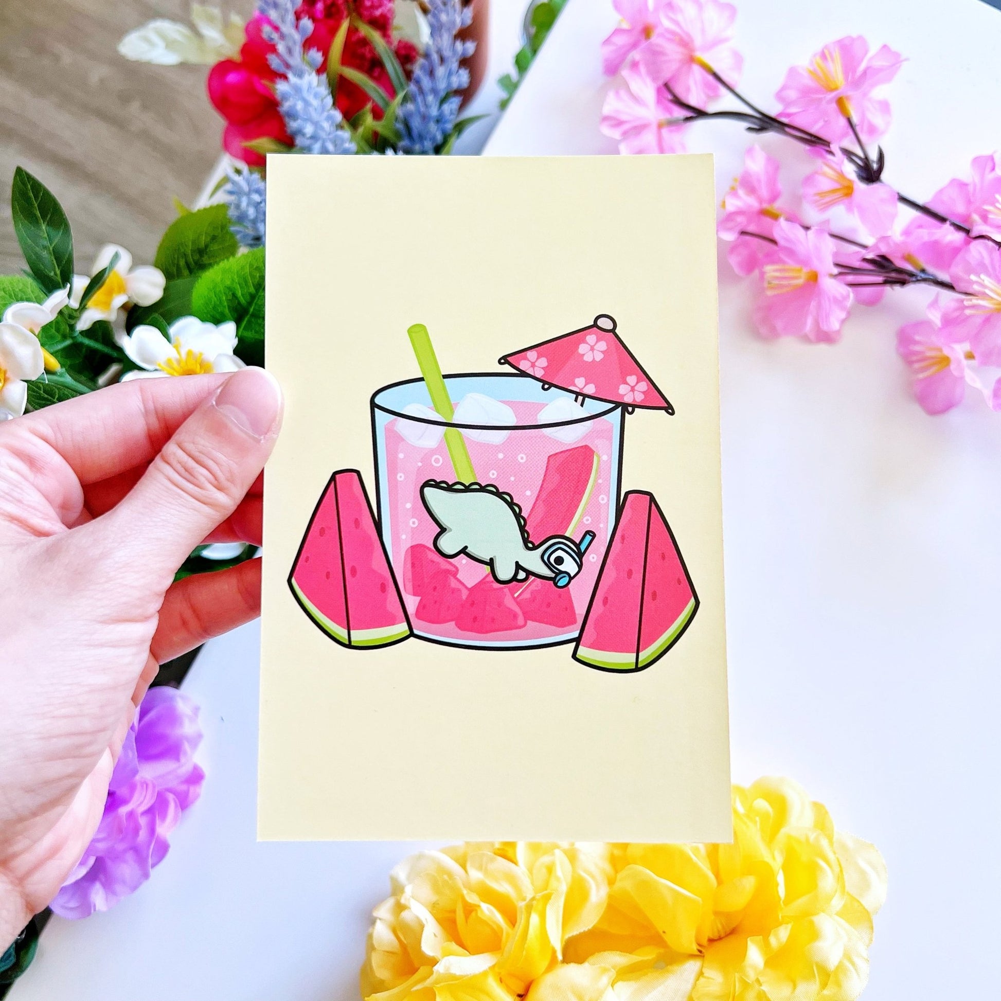 Postcard - Watermelon Soda (Nohnoh) - SumLilThings