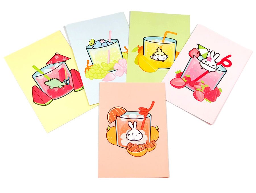 Postcards - Lil' Splash of Fruits (5 designs) - SumLilThings