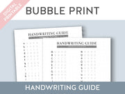 Practice Guide - Bubble Print Handwriting (Digital Product) - SumLilThings