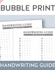 Practice Guide - Bubble Print Handwriting (Digital Product) - SumLilThings