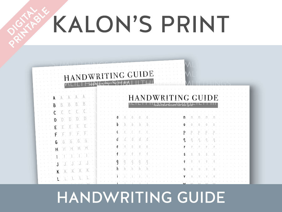 Practice Guide - Printed Handwriting (Digital Product) – SumLilThings