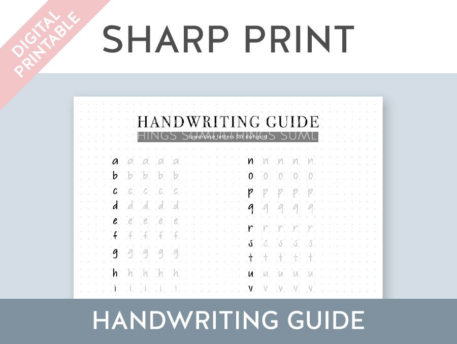 Practice Guide - Sharp Print Handwriting (Digital Product) – SumLilThings