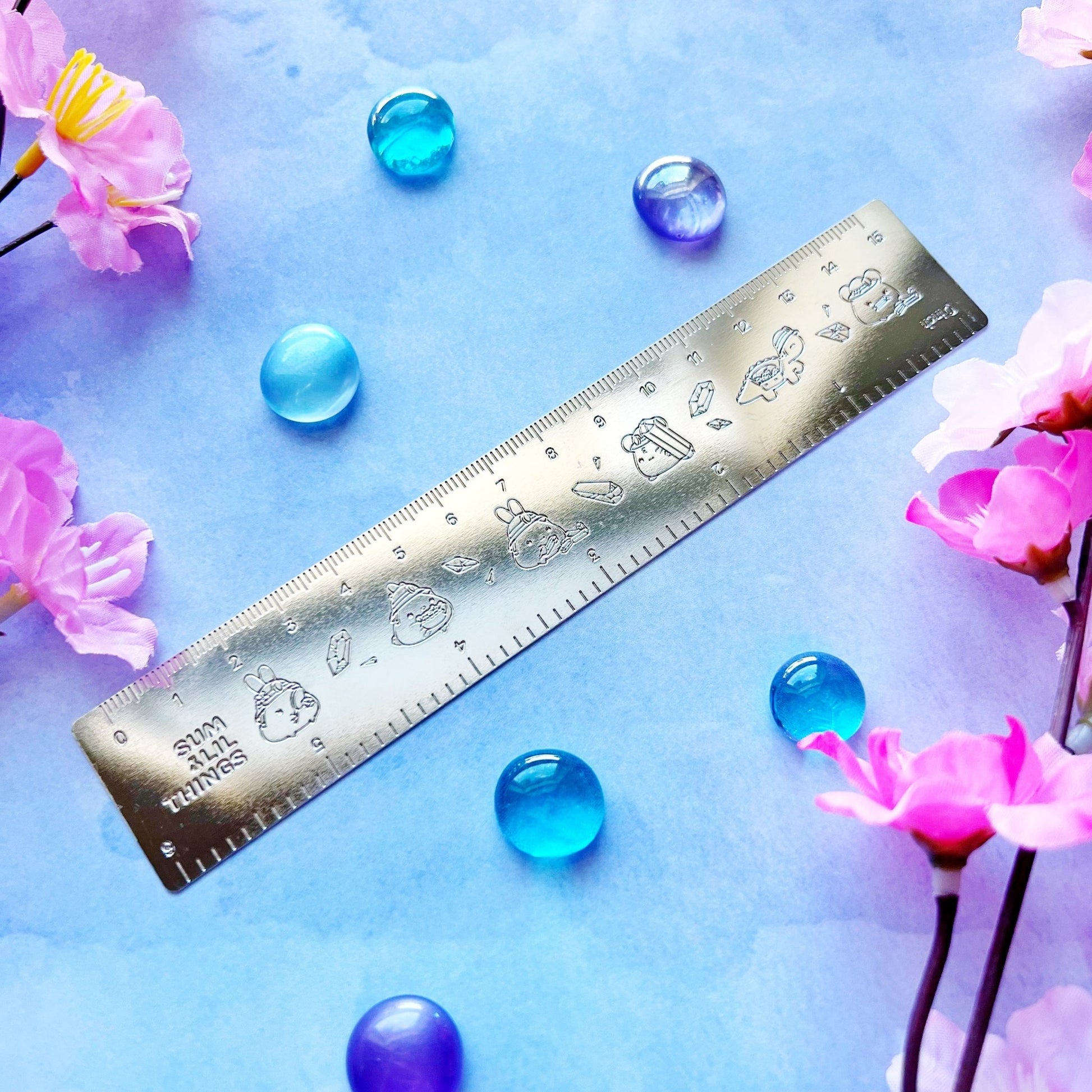 Ruler - Crystal Wonders - Silver Metal - SumLilThings