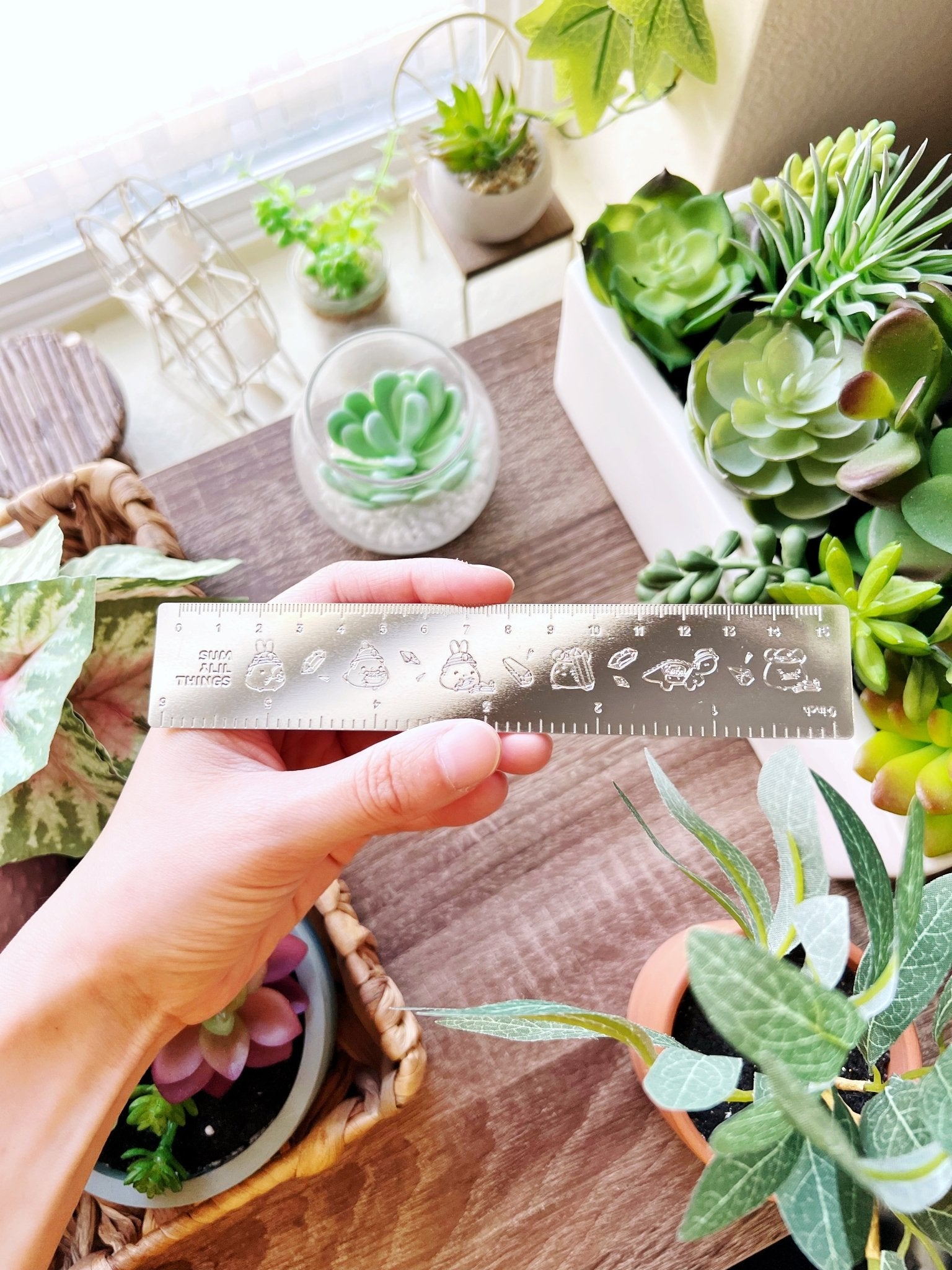 Ruler - Crystal Wonders - Silver Metal - SumLilThings