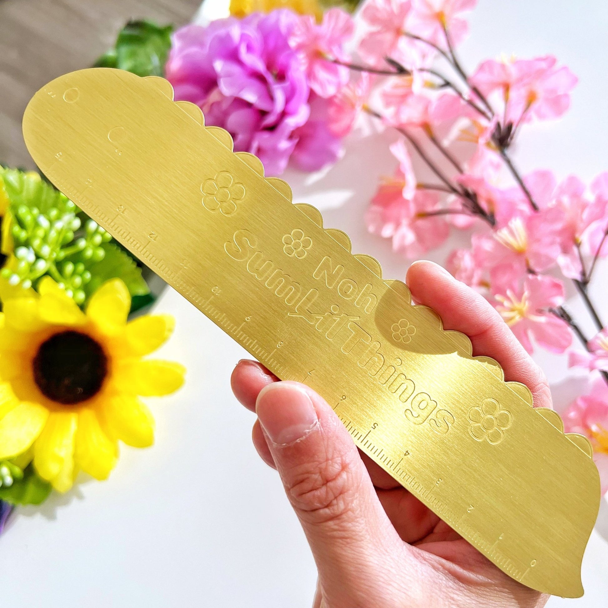 Ruler - Nohnoh Shaped - Brass - SumLilThings