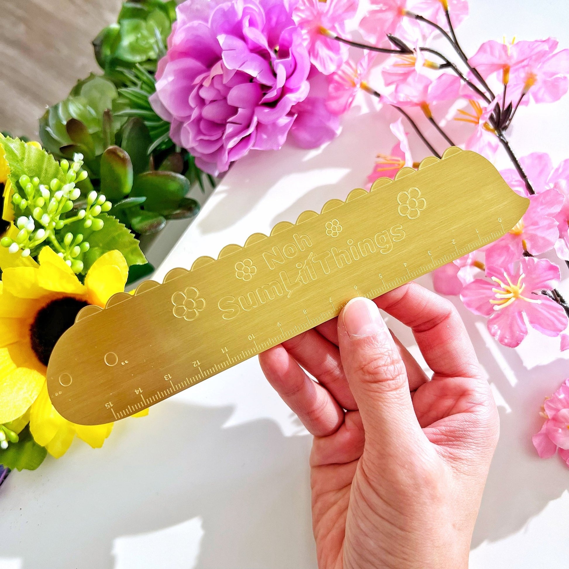 Ruler - Nohnoh Shaped - Brass - SumLilThings