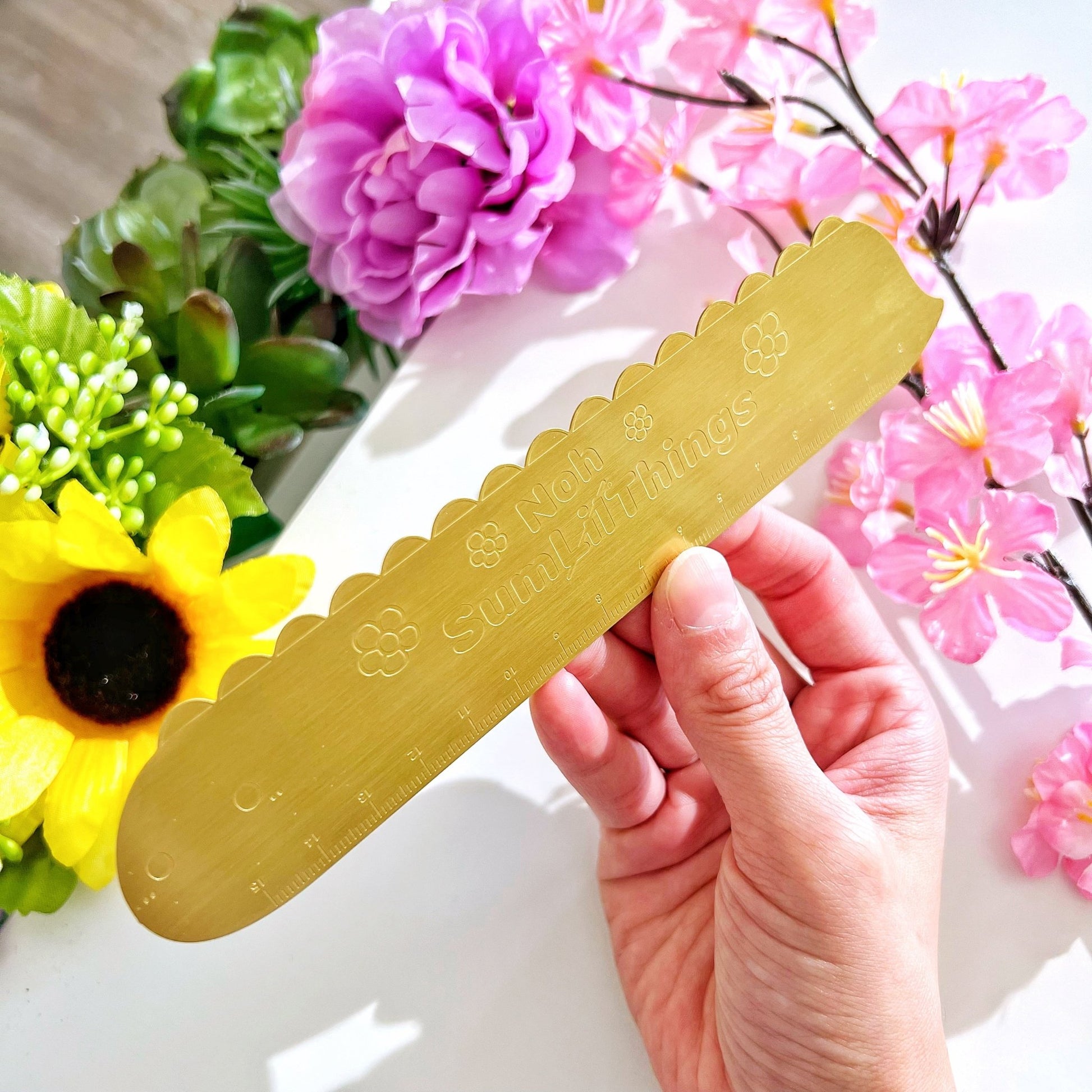 Ruler - Nohnoh Shaped - Brass - SumLilThings