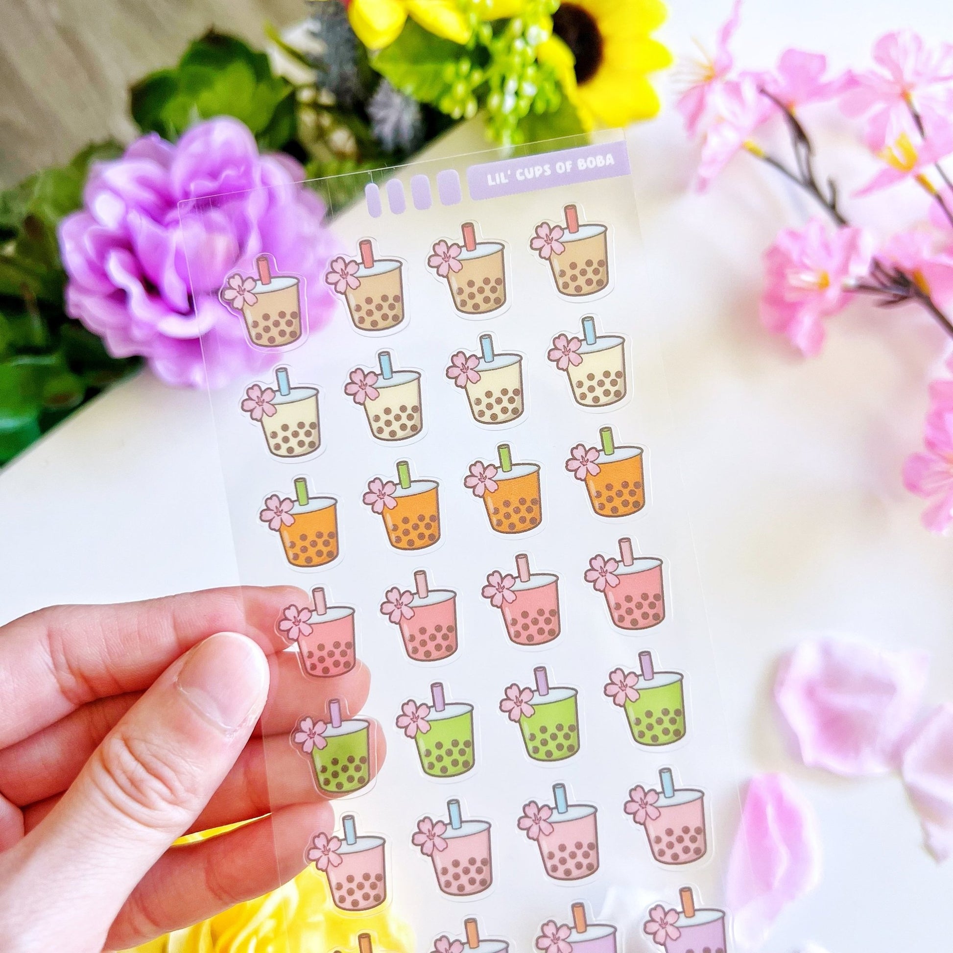 Seal Sticker - Lil' Boba Cups - Transparent - SumLilThings