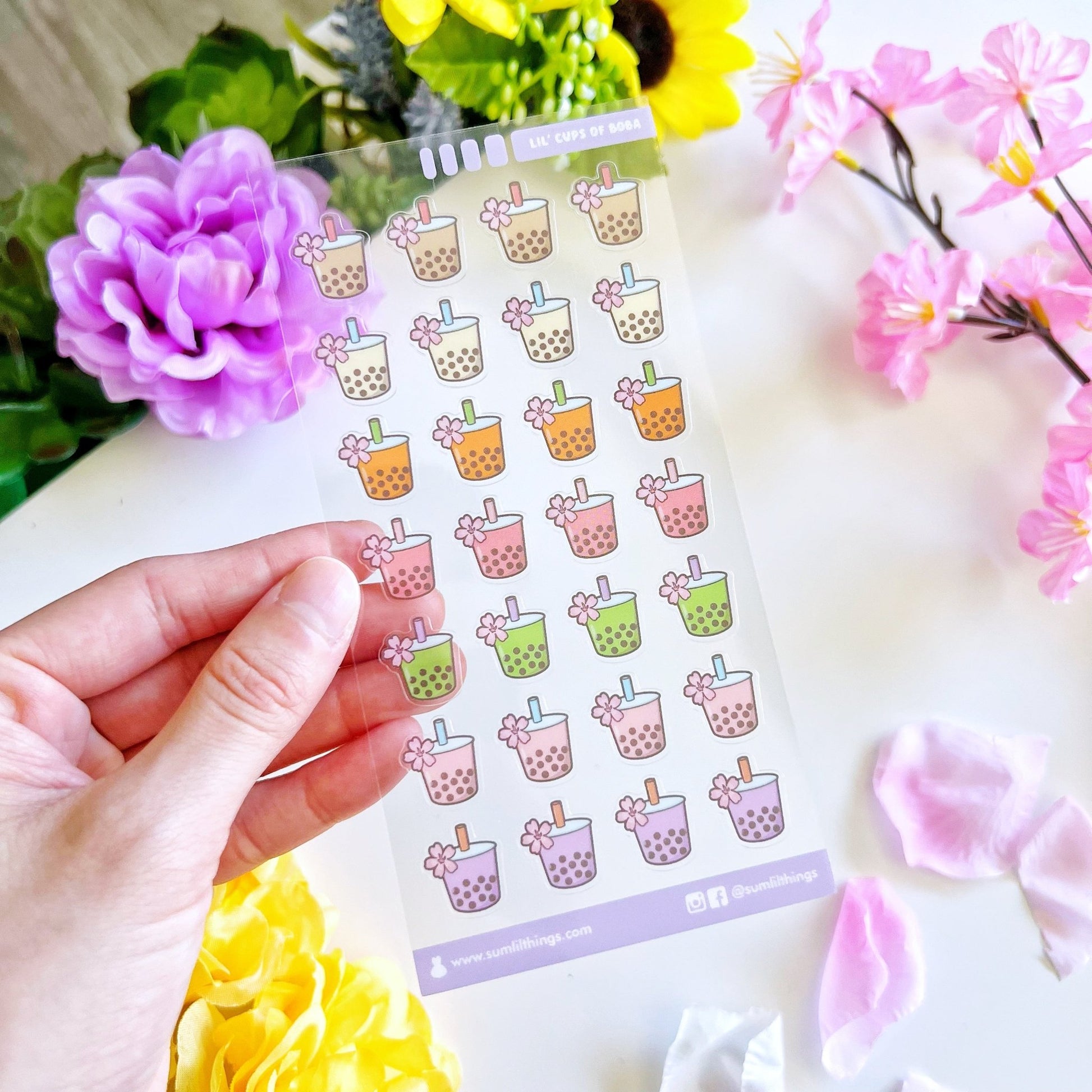 Seal Sticker - Lil' Boba Cups - Transparent - SumLilThings