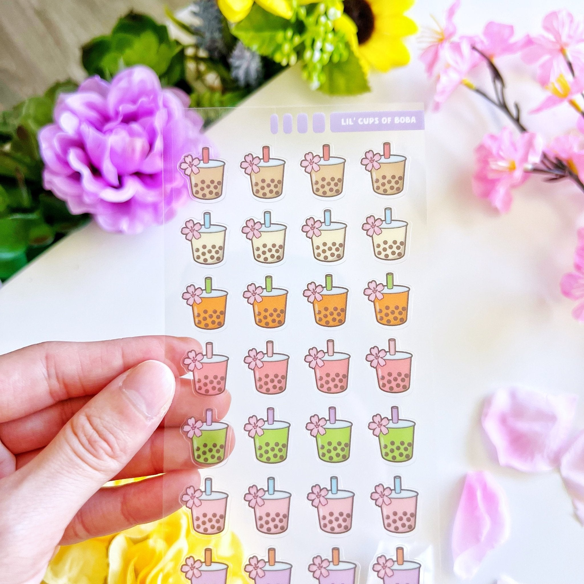 Seal Sticker - Lil' Boba Cups - Transparent - SumLilThings