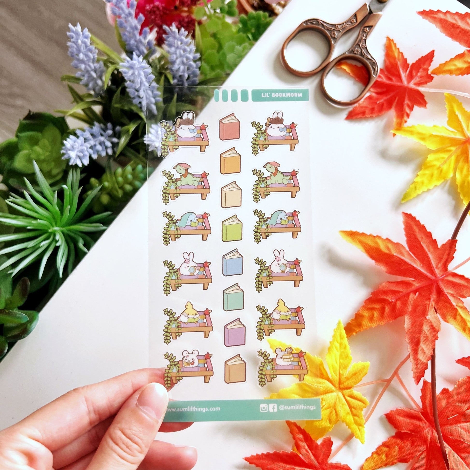 Seal Sticker - Lil' Bookshelf - Transparent - SumLilThings