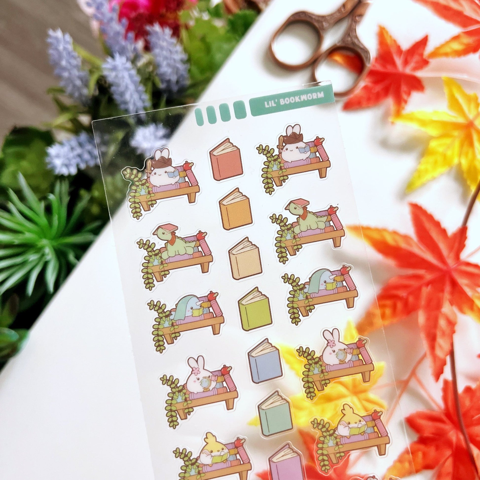 Seal Sticker - Lil' Bookshelf - Transparent - SumLilThings