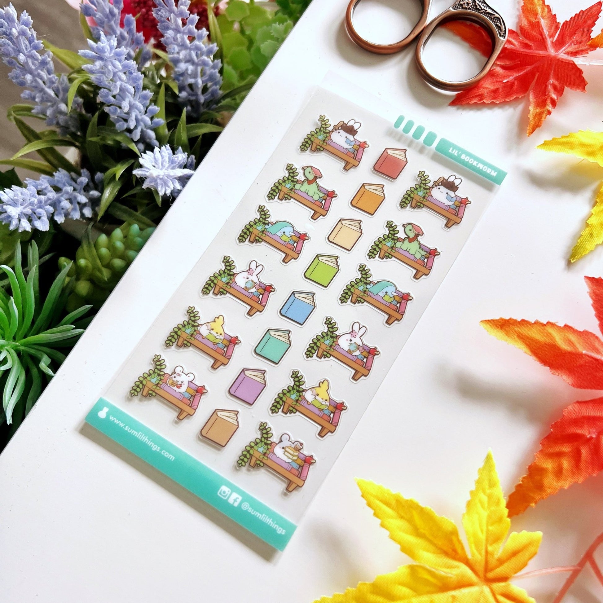 Seal Sticker - Lil' Bookshelf - Transparent - SumLilThings