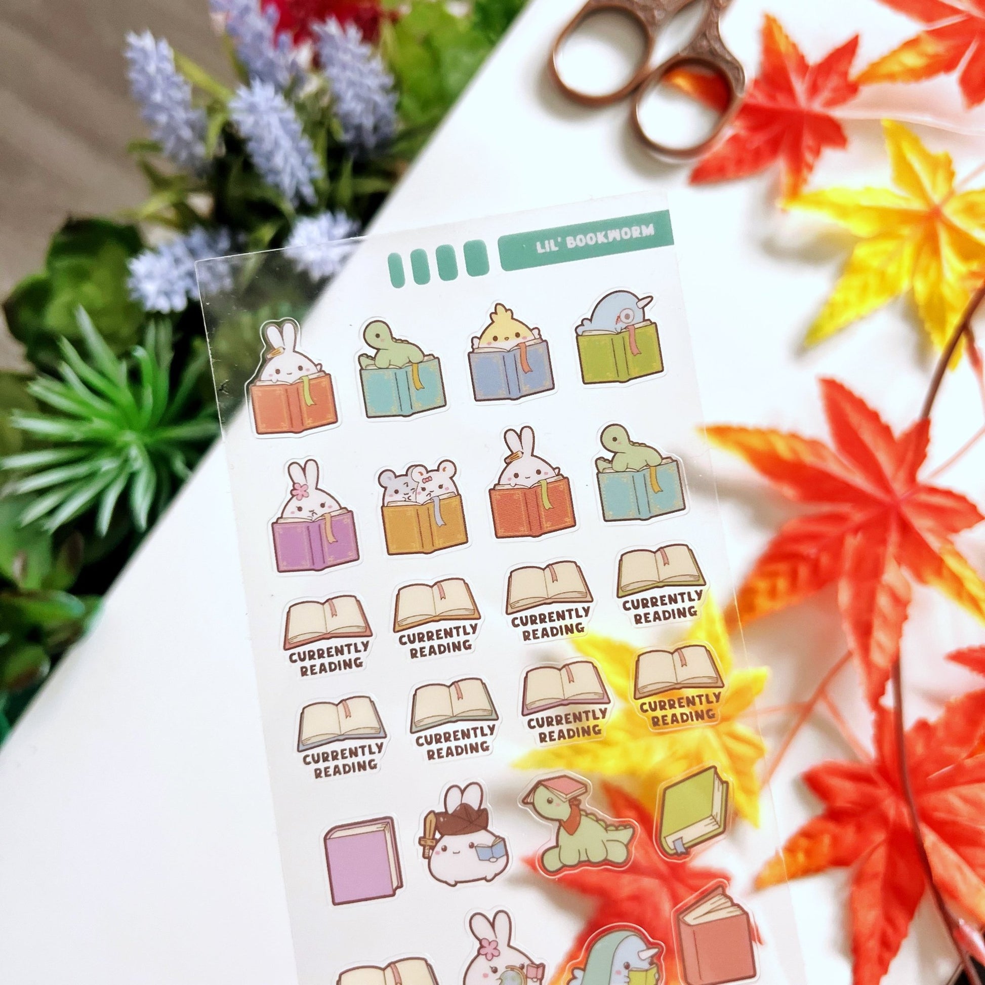 Seal Sticker - Lil' Bookworm - Transparent - SumLilThings