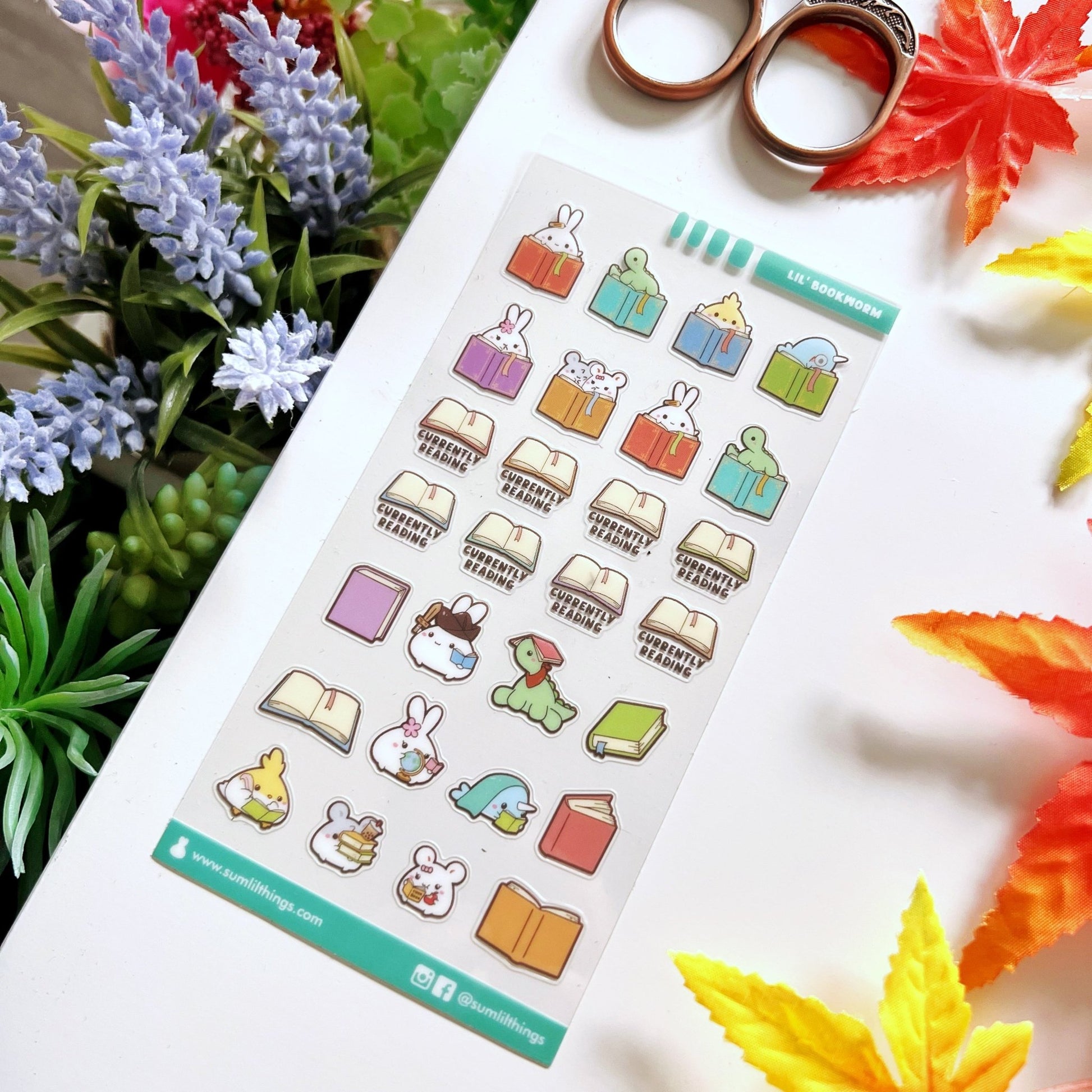 Seal Sticker - Lil' Bookworm - Transparent - SumLilThings